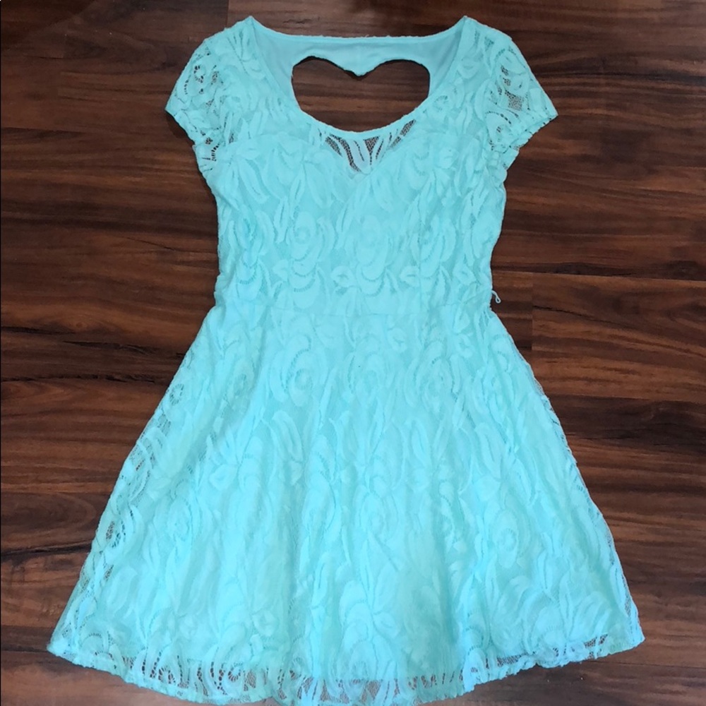 Lacey mint green dress